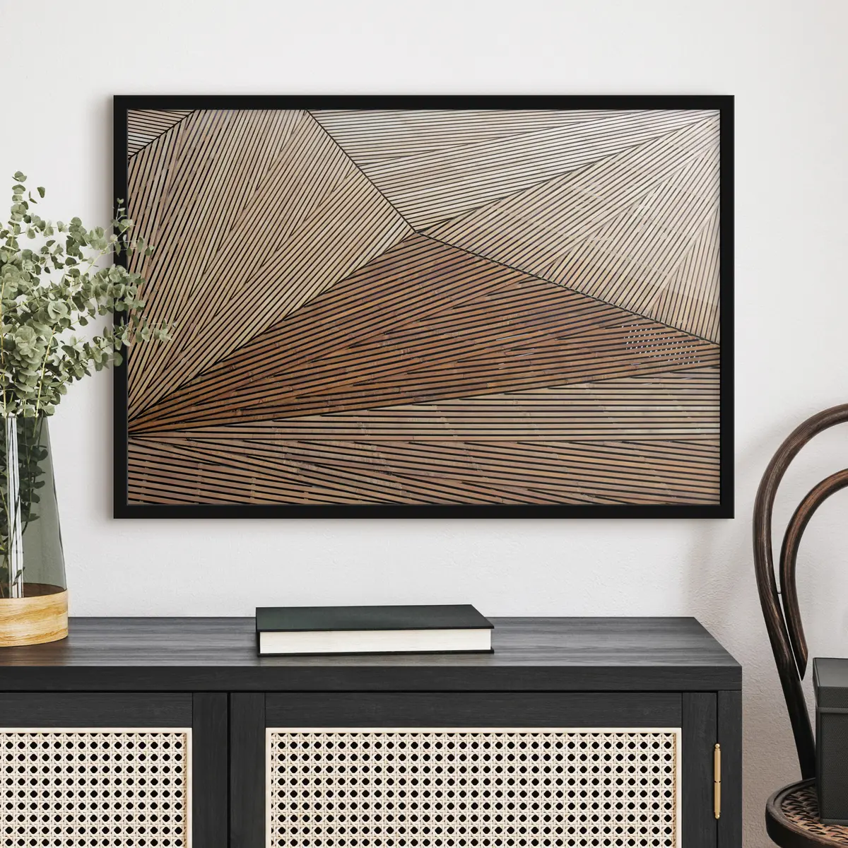 Poster Modelli geometrici in materiali naturali f32750