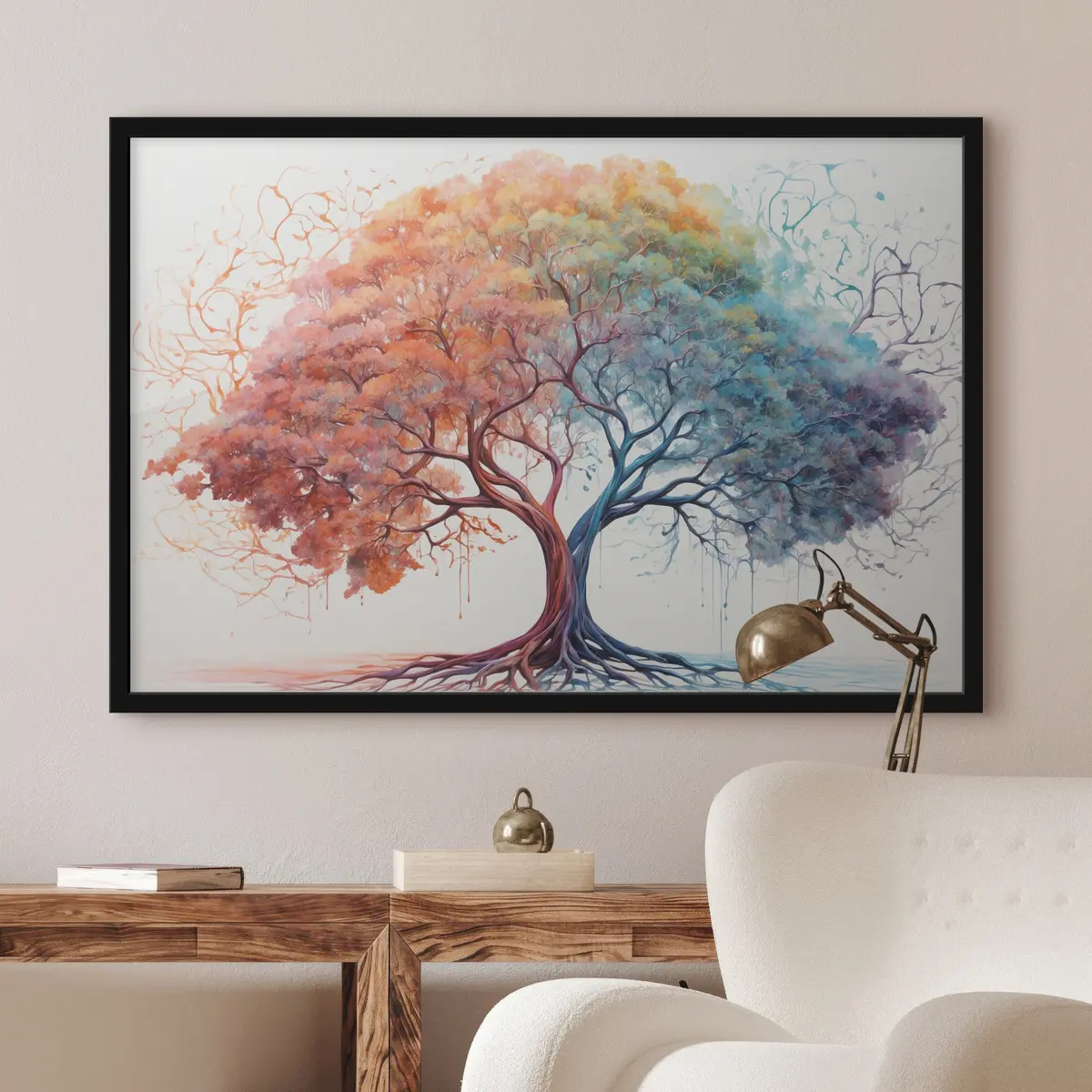 Poster Alberi colorati in equilibrio armonico f36444
