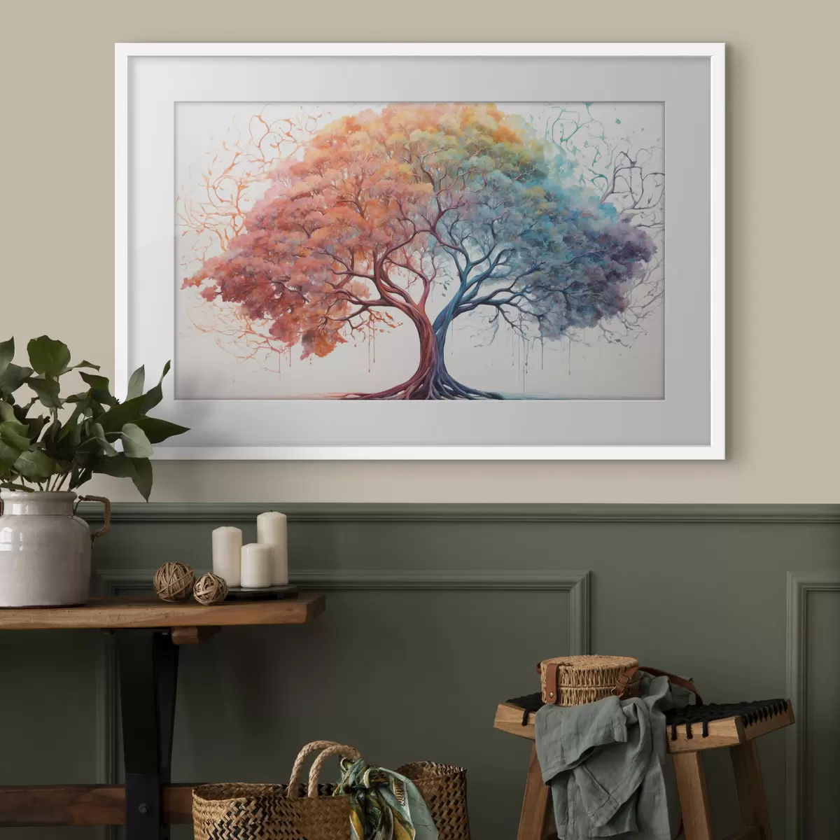 Poster Albero arcobaleno f36444