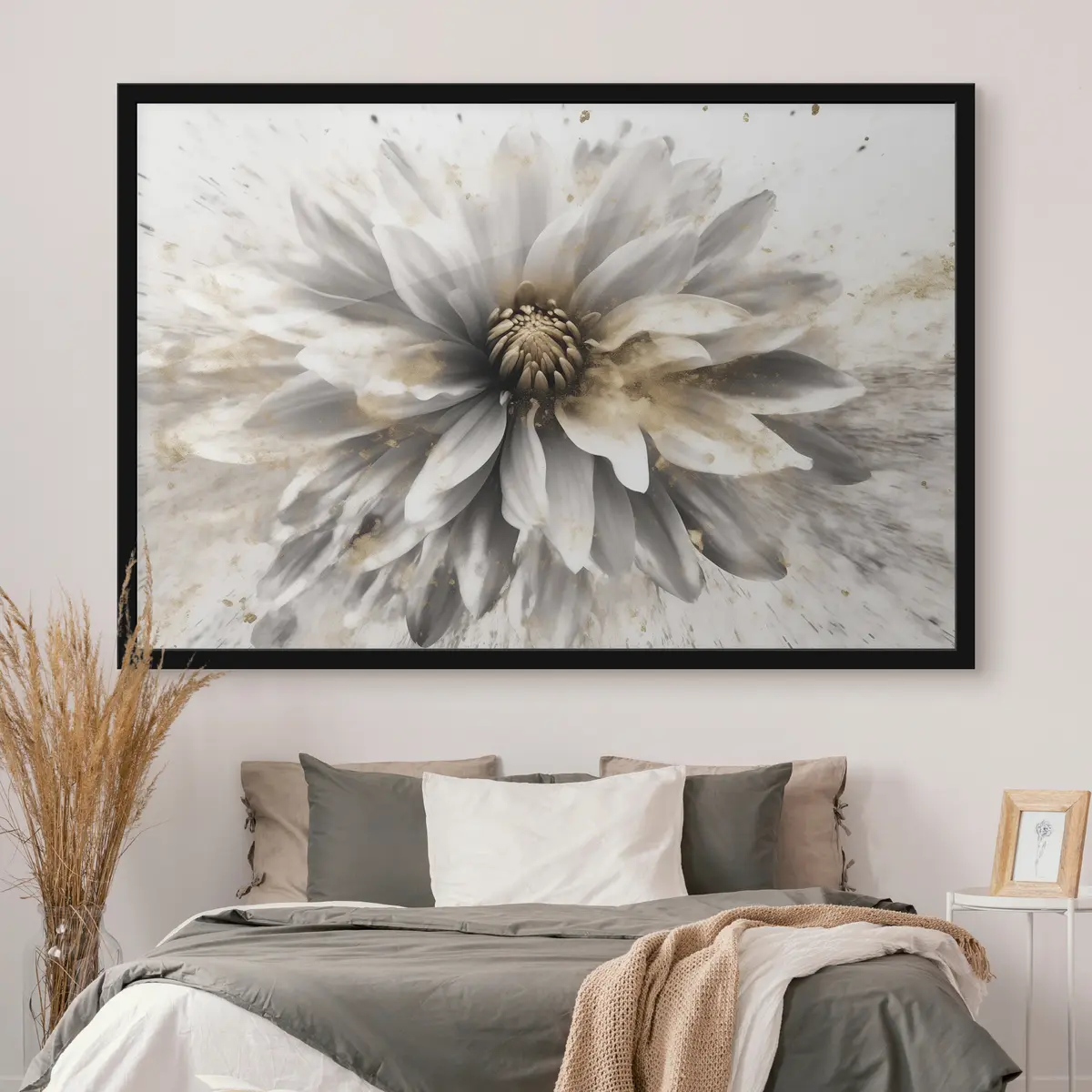 Poster Eleganza floreale astratta in movimento f36801