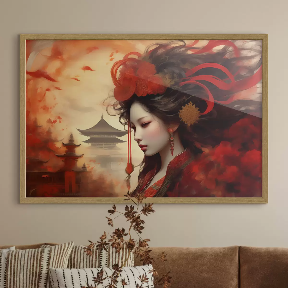 Poster Una bellezza elegante in un paesaggio vibrante f36808
