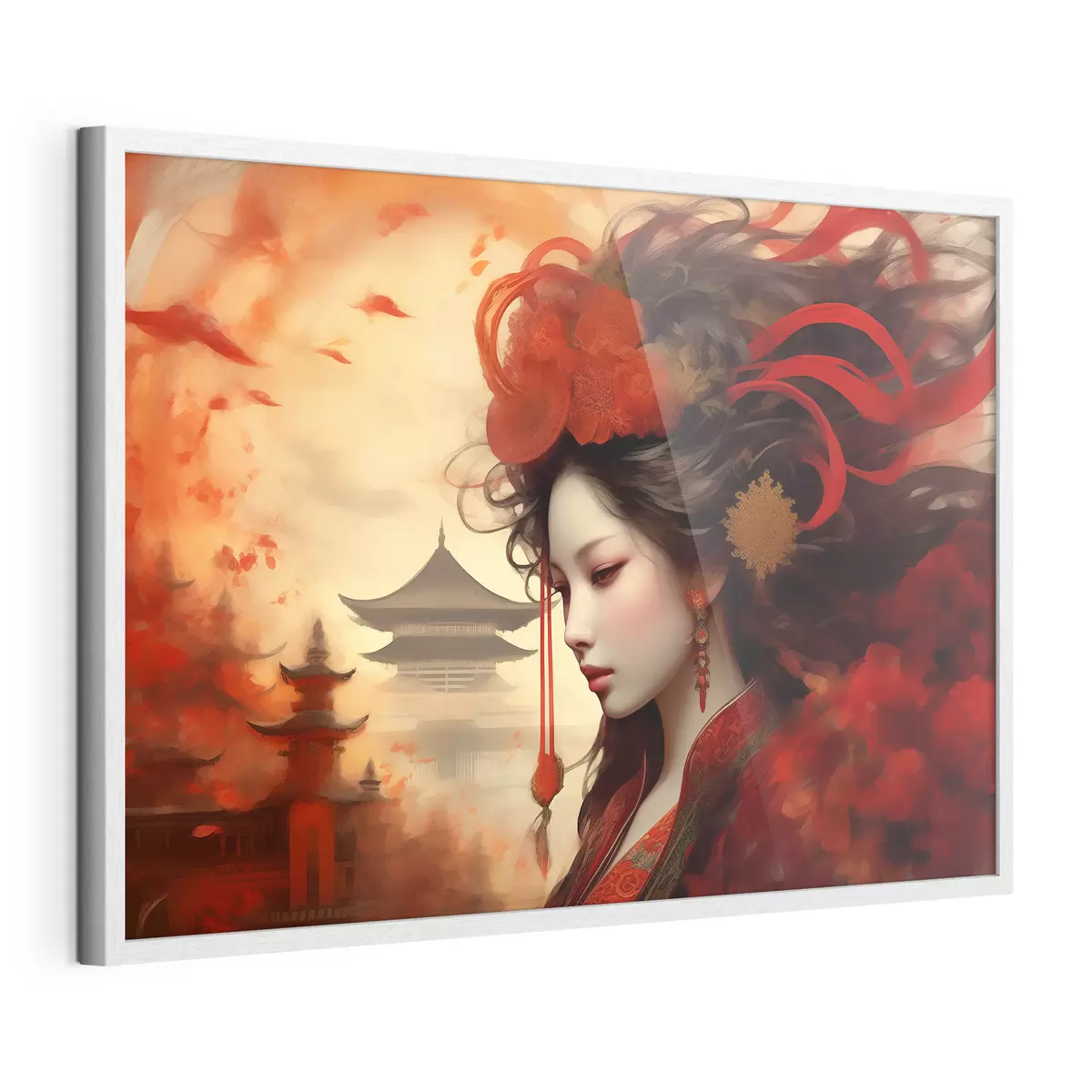 Poster Una bellezza elegante in un paesaggio vibrante f36808
