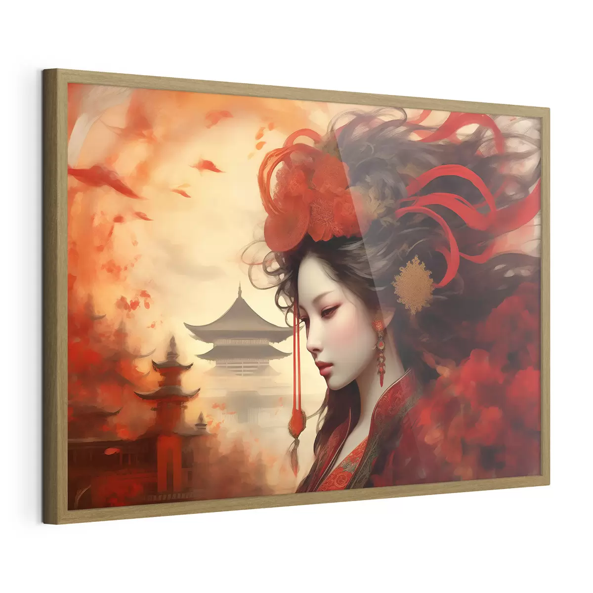 Poster Una bellezza elegante in un paesaggio vibrante f36808