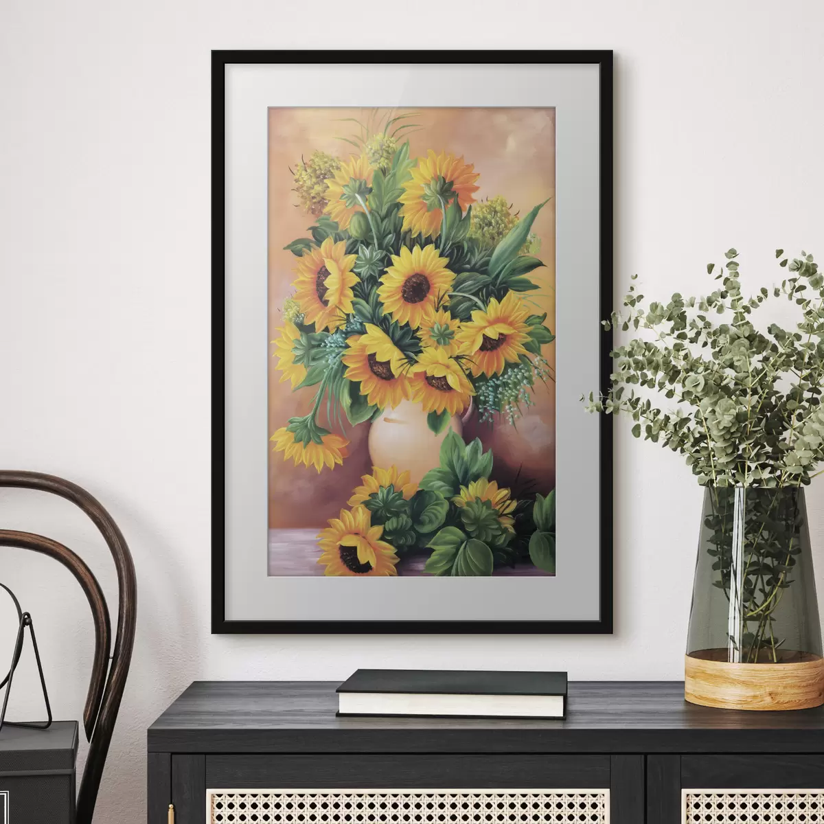 Poster Girasoli vivaci in un vaso f00860