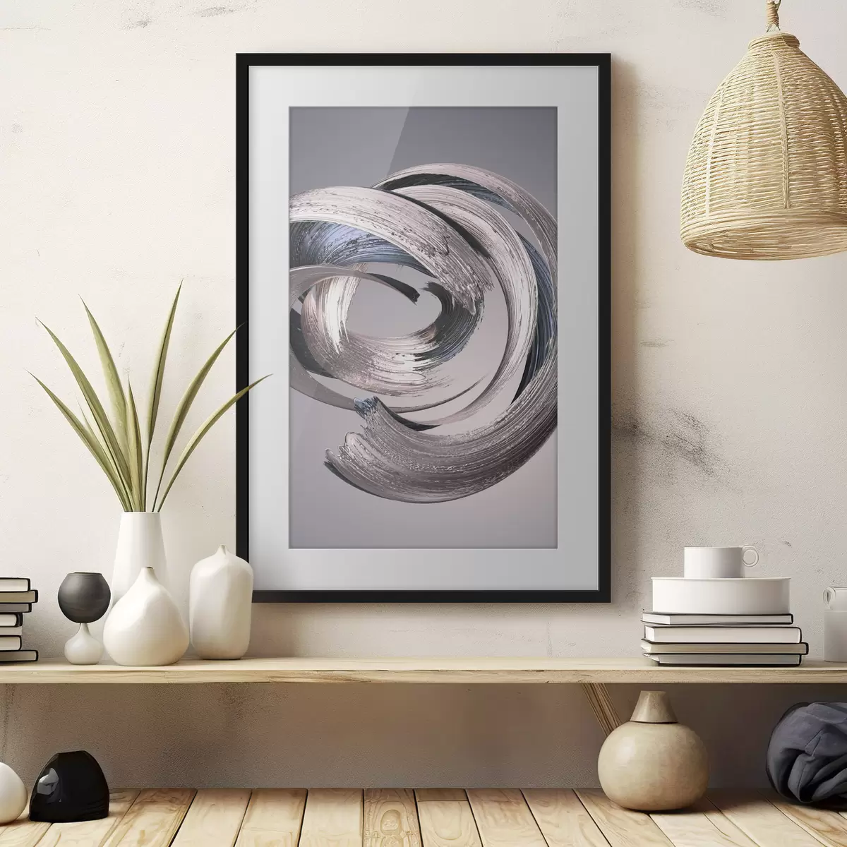 Poster Design astratto elegante e fluente f01160