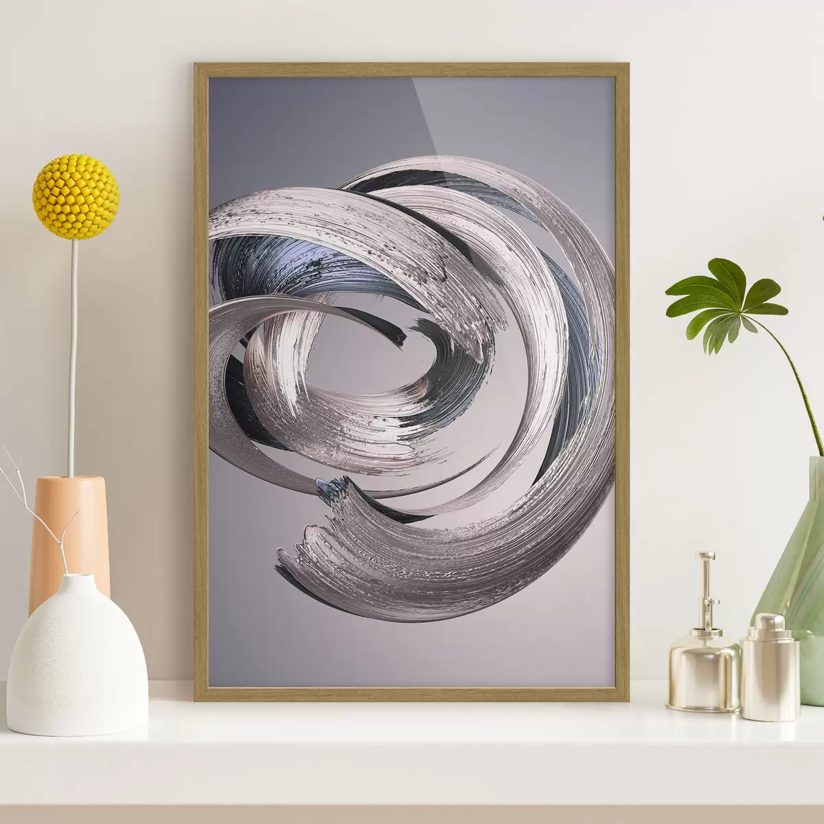 Poster Design astratto elegante e fluente f01160