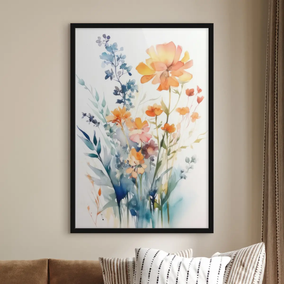 Poster Fiori colorati in tonalità delicate f33645