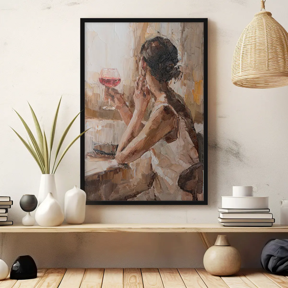 Poster Contemplare la vita con un drink in mano f34590