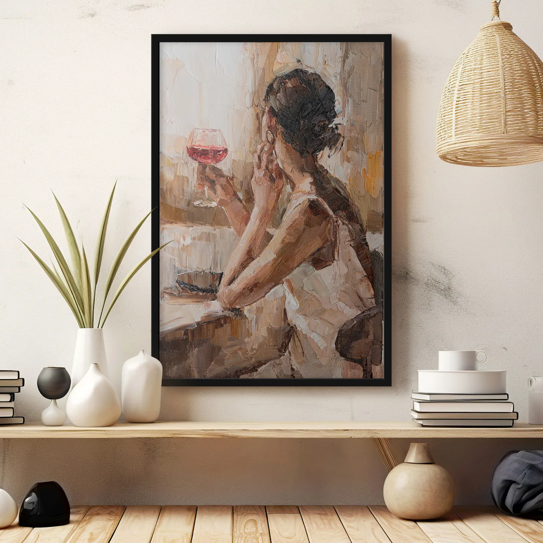 carta da parati Contemplare la vita con un drink in mano nr. f34590