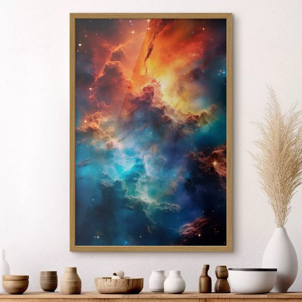 Poster Onde celestiali vibranti di colore cosmico f35365