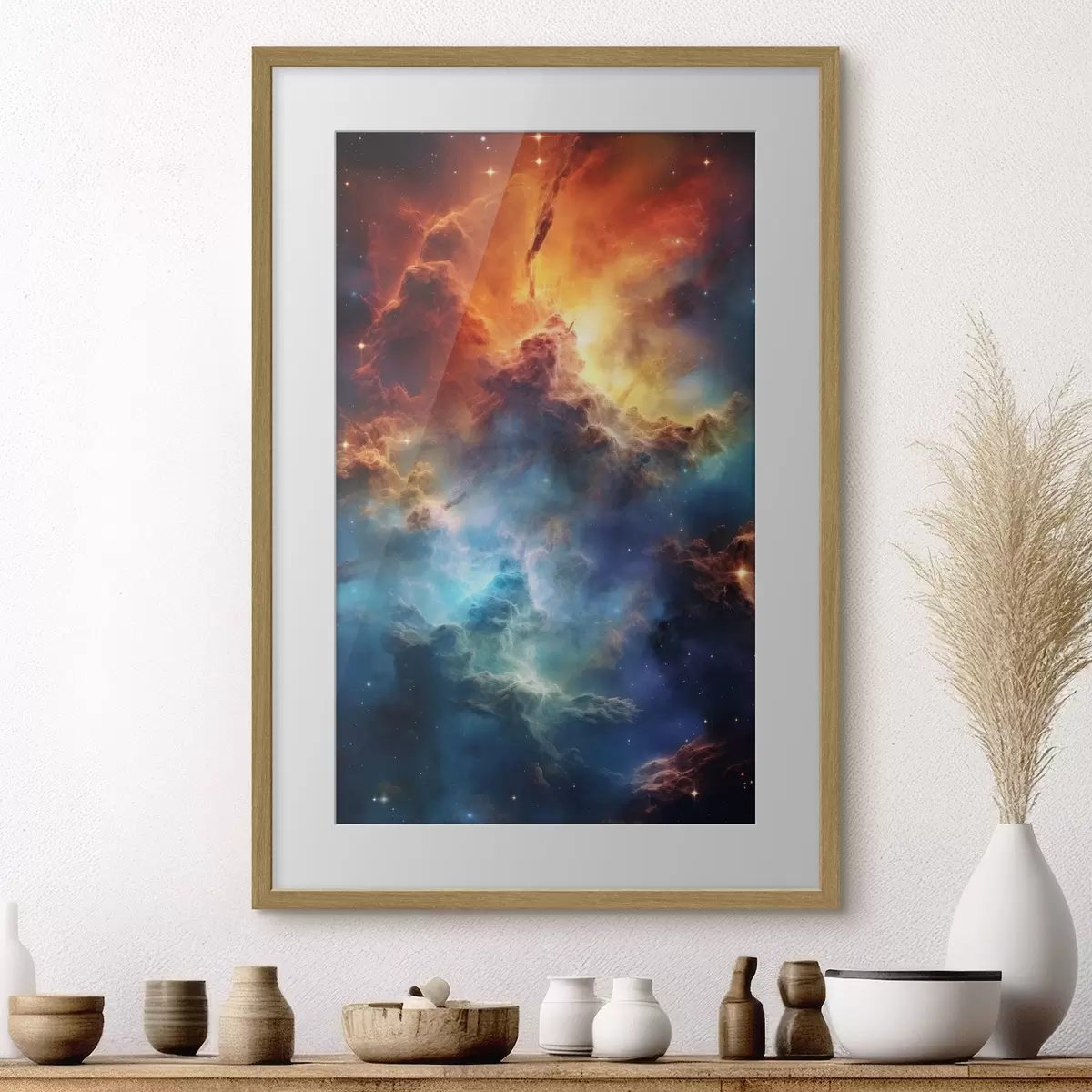 Poster Onde celestiali vibranti di colore cosmico f35365