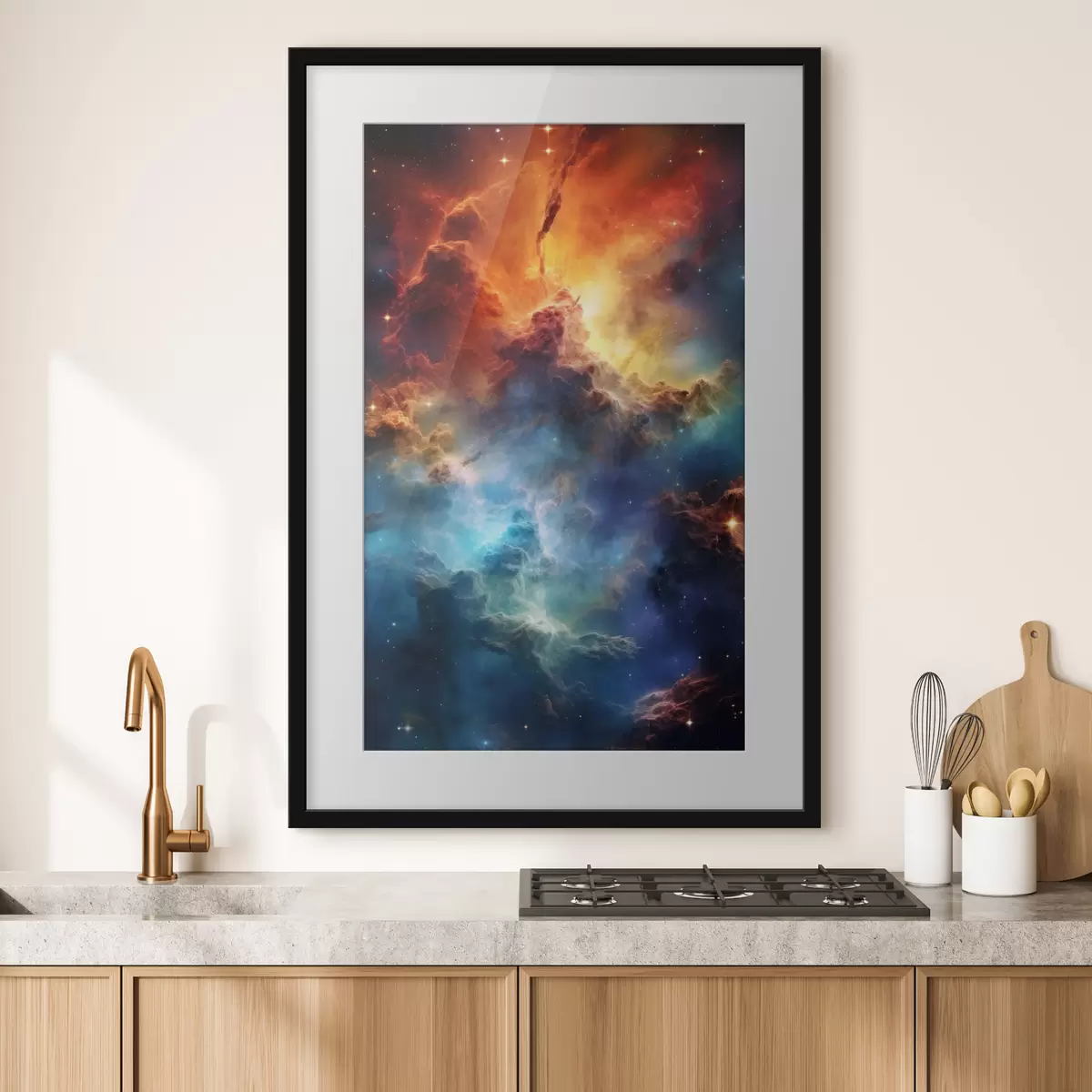 Poster Onde celestiali vibranti di colore cosmico f35365