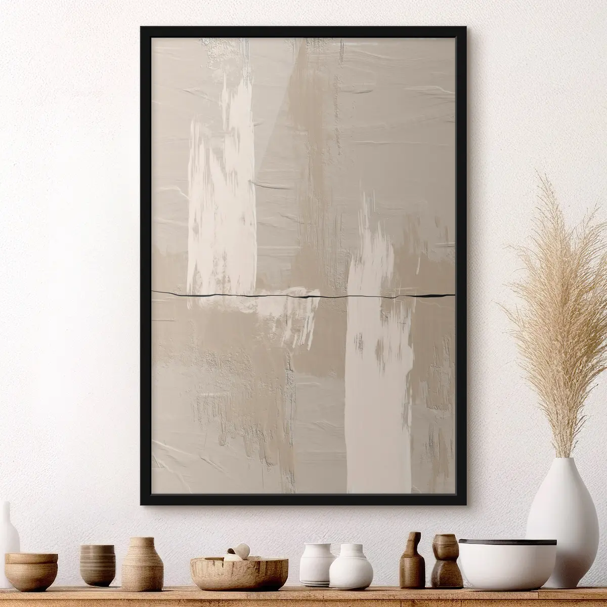 Poster Toni neutri e texture morbide si fondono f36304