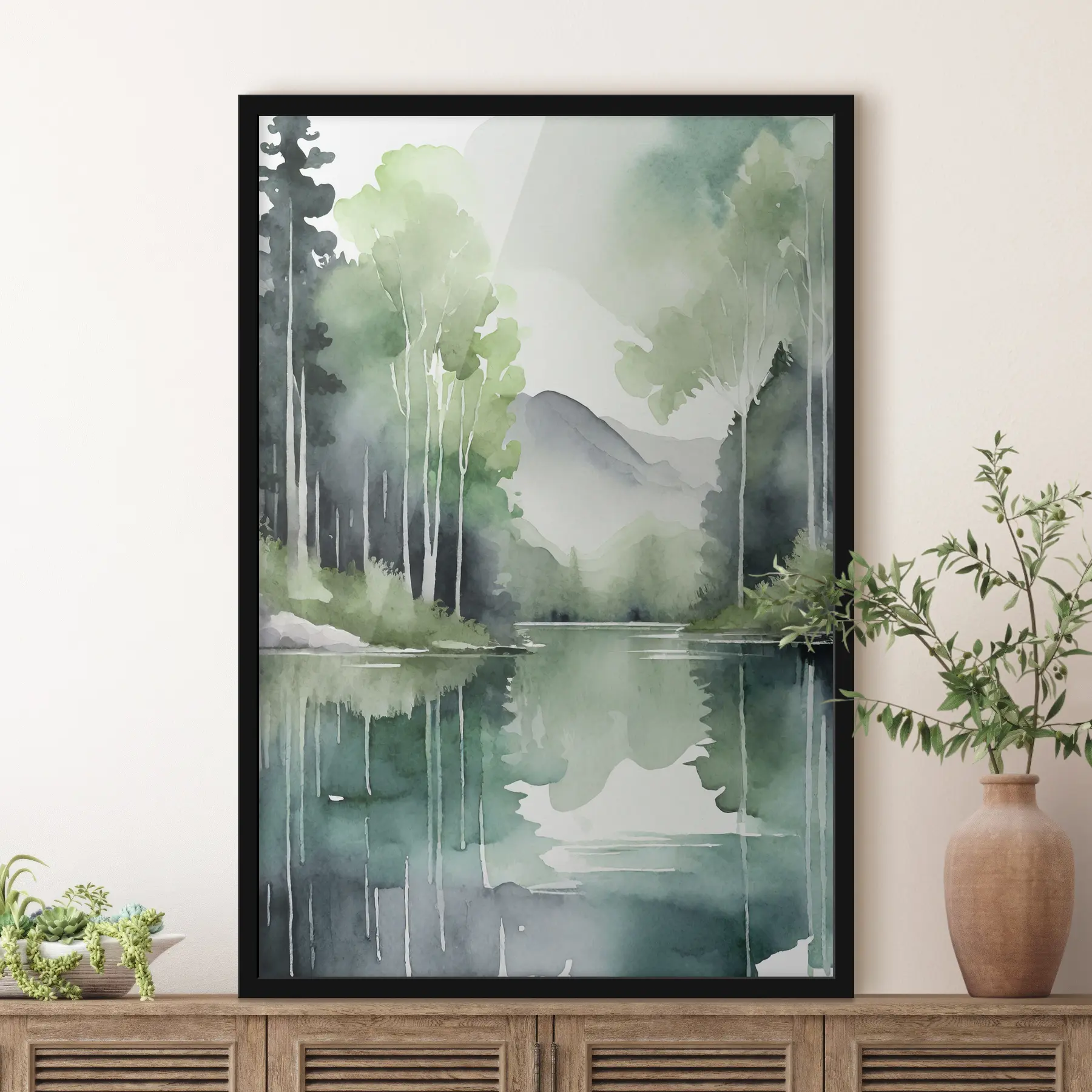 carta da parati Un paesaggio sereno che riflette la bellezza della natura nr. f36503