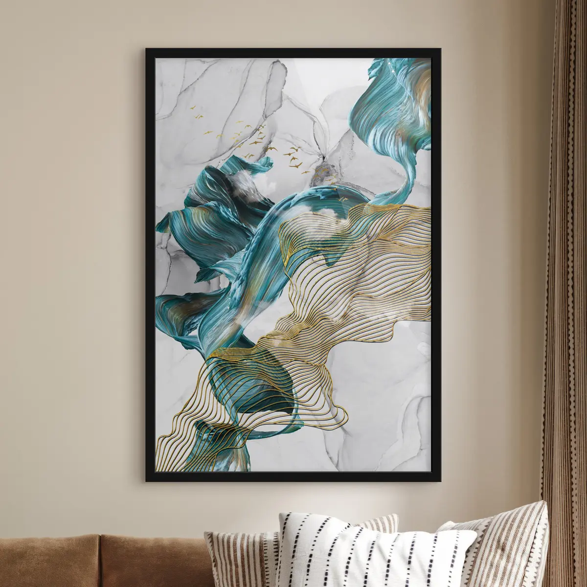 Poster Onde dinamiche di colore e texture f35797