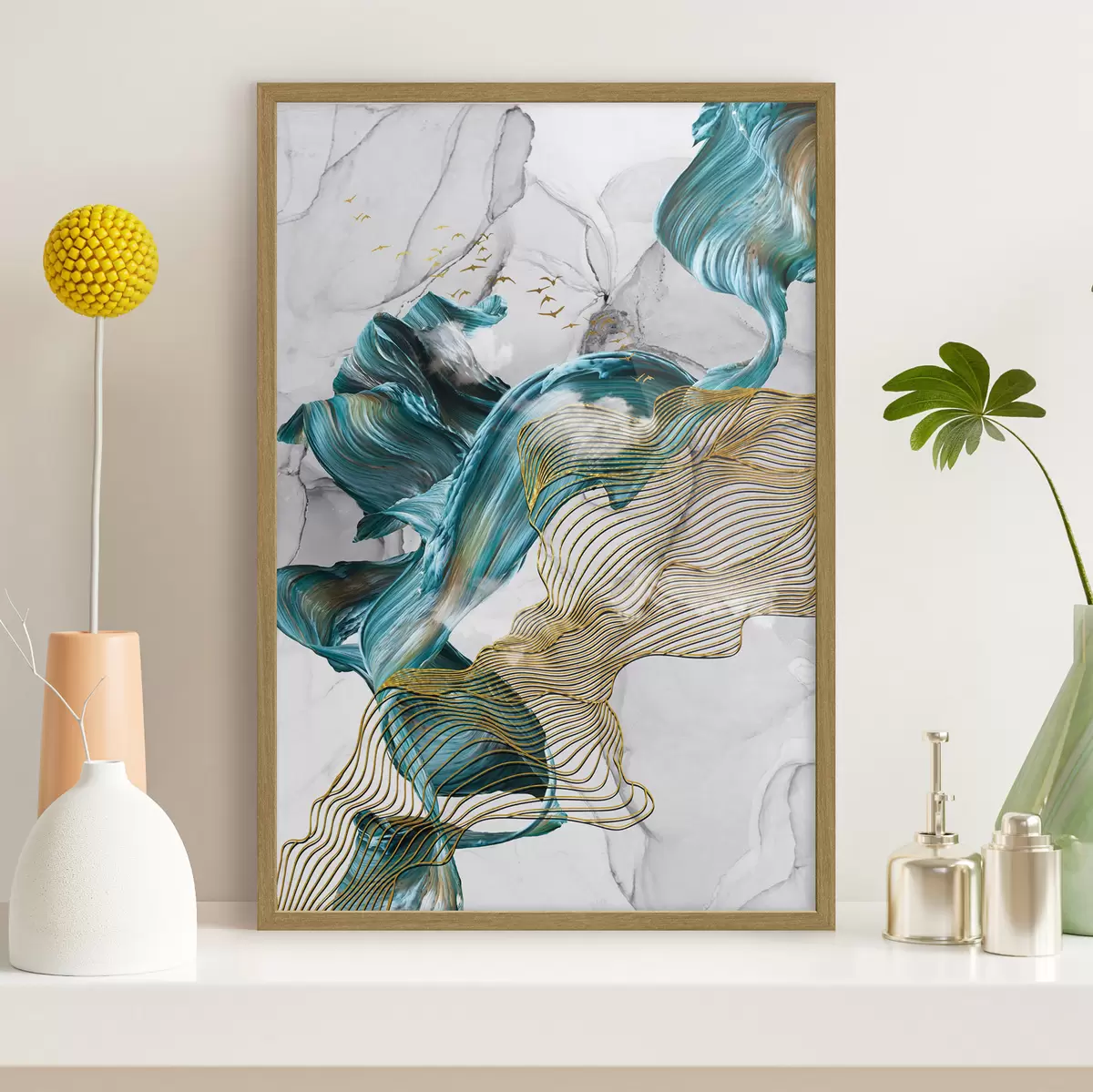 Poster Onde dinamiche di colore e texture f35797