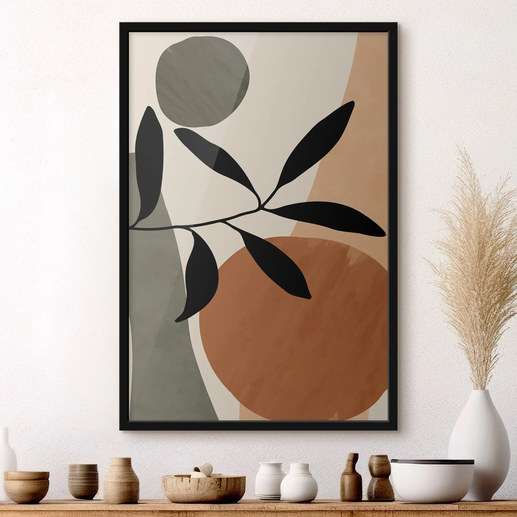 carta da parati Forme astratte con elementi naturali nr. f36481