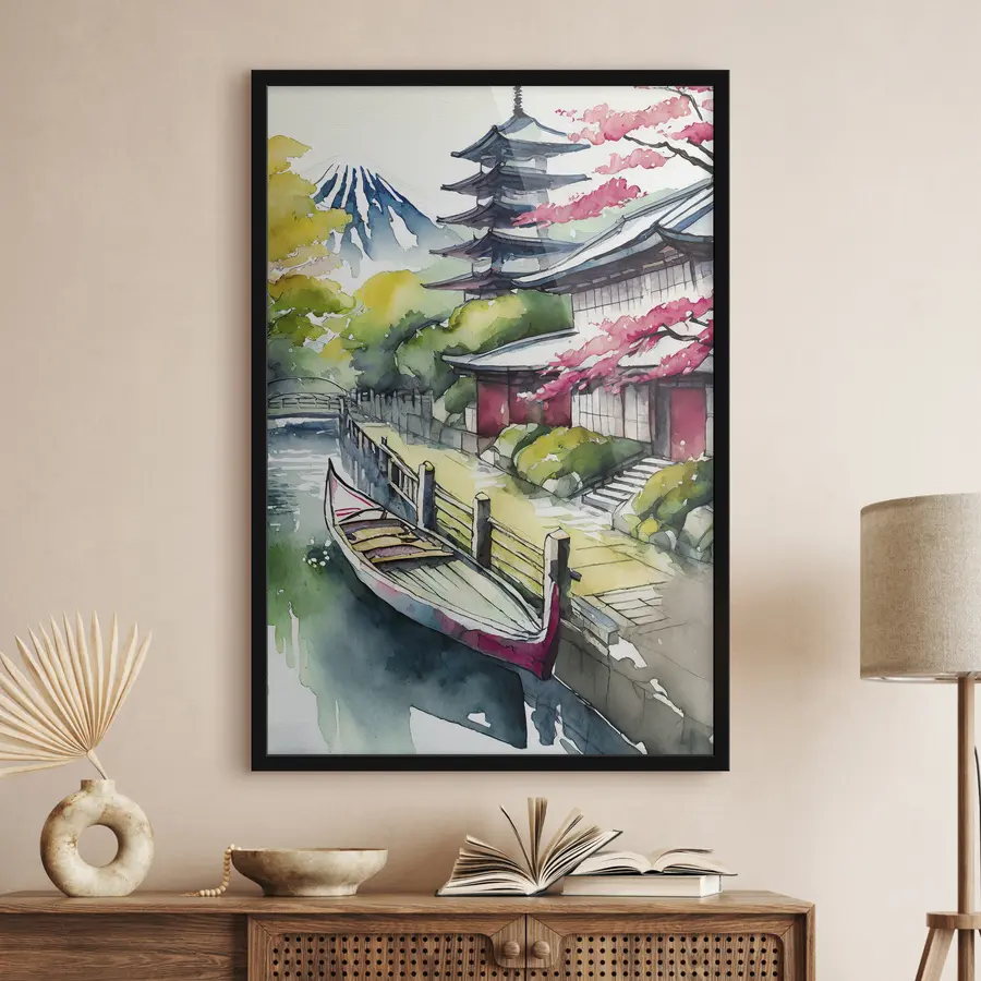 carta da parati Paesaggio sereno con architettura storica nr. f36690