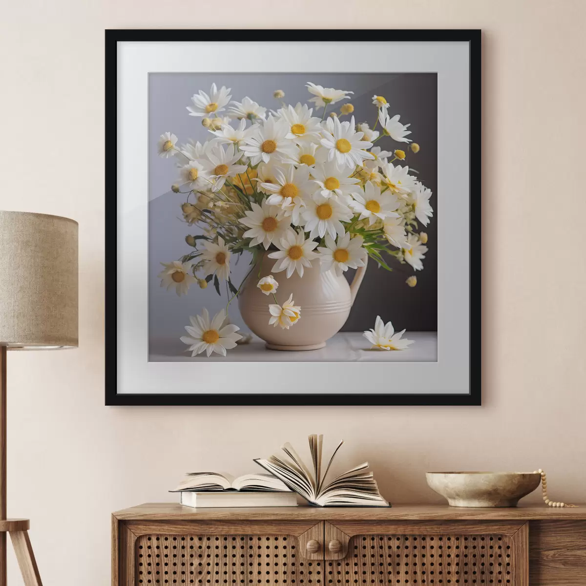 Poster Margherite luminose in un bel vaso f36813