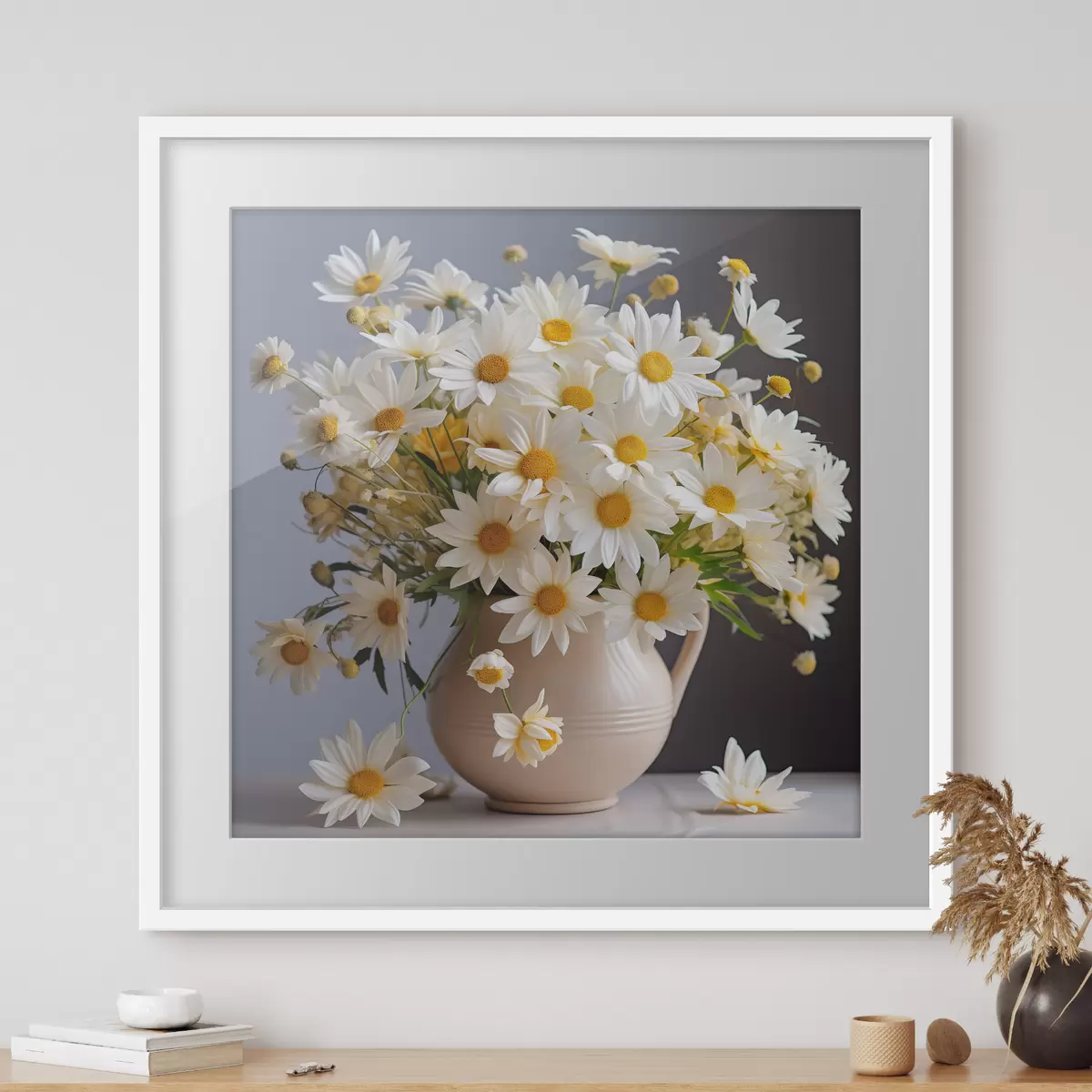 Poster Margherite luminose in un bel vaso f36813