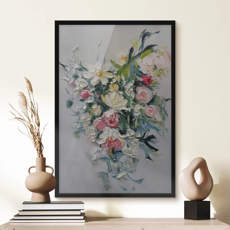 carta da parati Fiori vivaci in morbide tonalità pastello nr. f02859