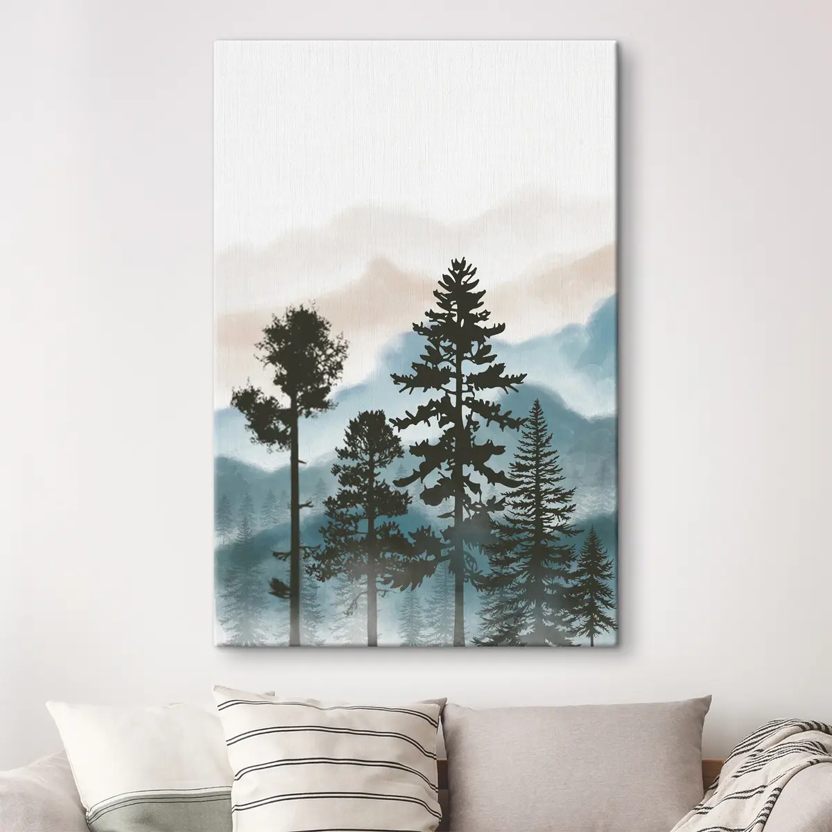 carta da parati Paesaggio forestale nebbioso dalle tonalità delicate nr. s36605