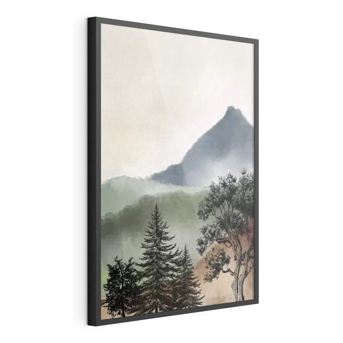 Poster Paesaggio sereno con montagne maestose f36604