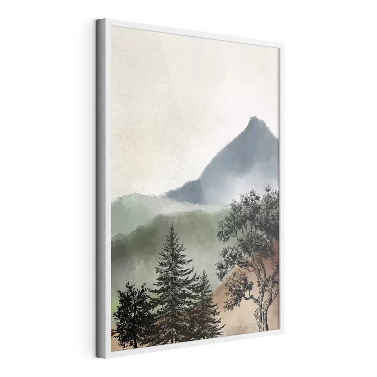 Poster Paesaggio sereno con montagne maestose f36604