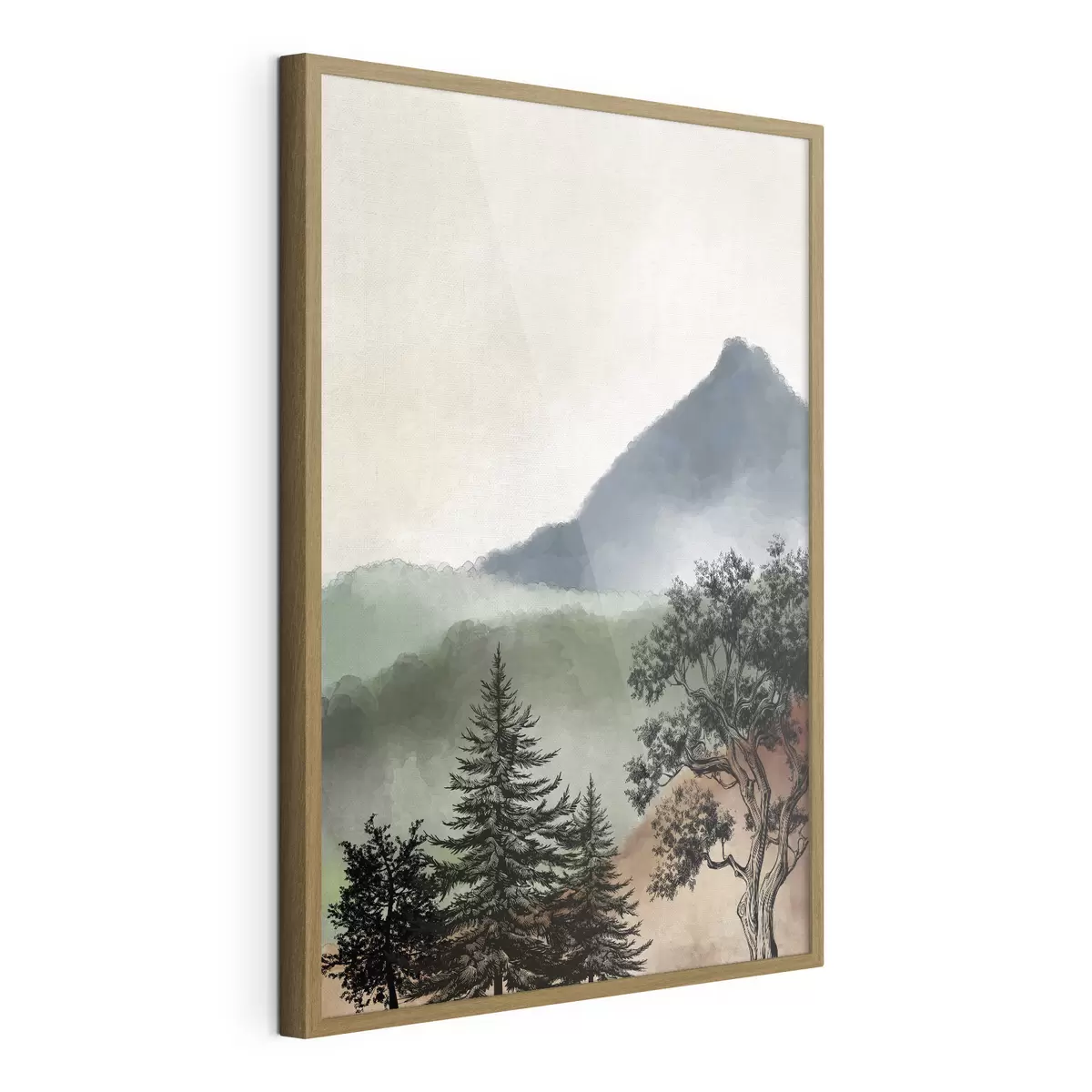 Poster Paesaggio sereno con montagne maestose f36604