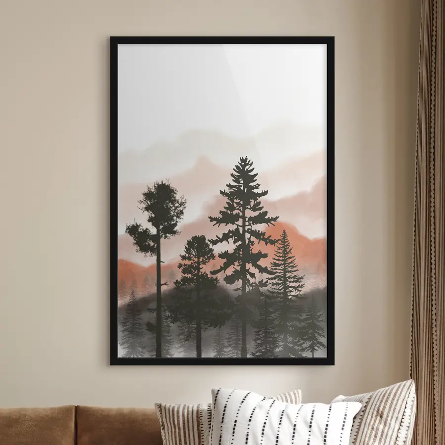 carta da parati Alberi in ombra contro un cielo morbido nr. f36605v2