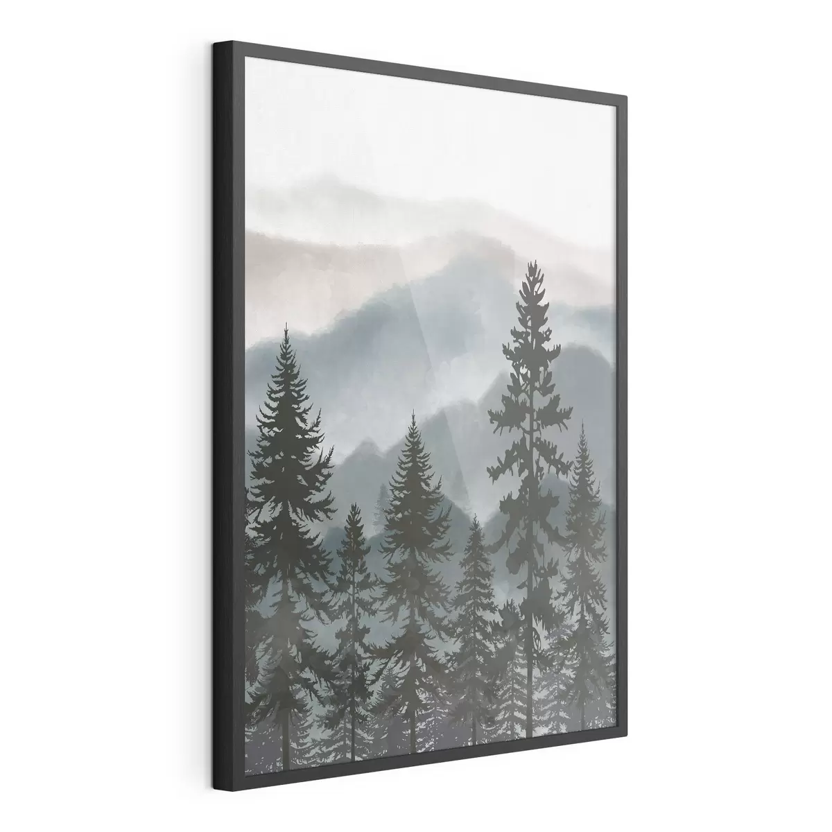 Poster Monti blu, bosco quieto f37017