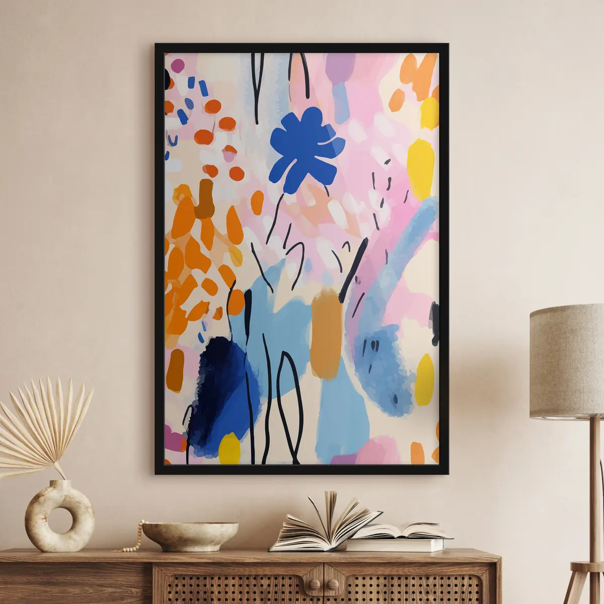 Poster Colori vibranti che danzano sulla tela f36596