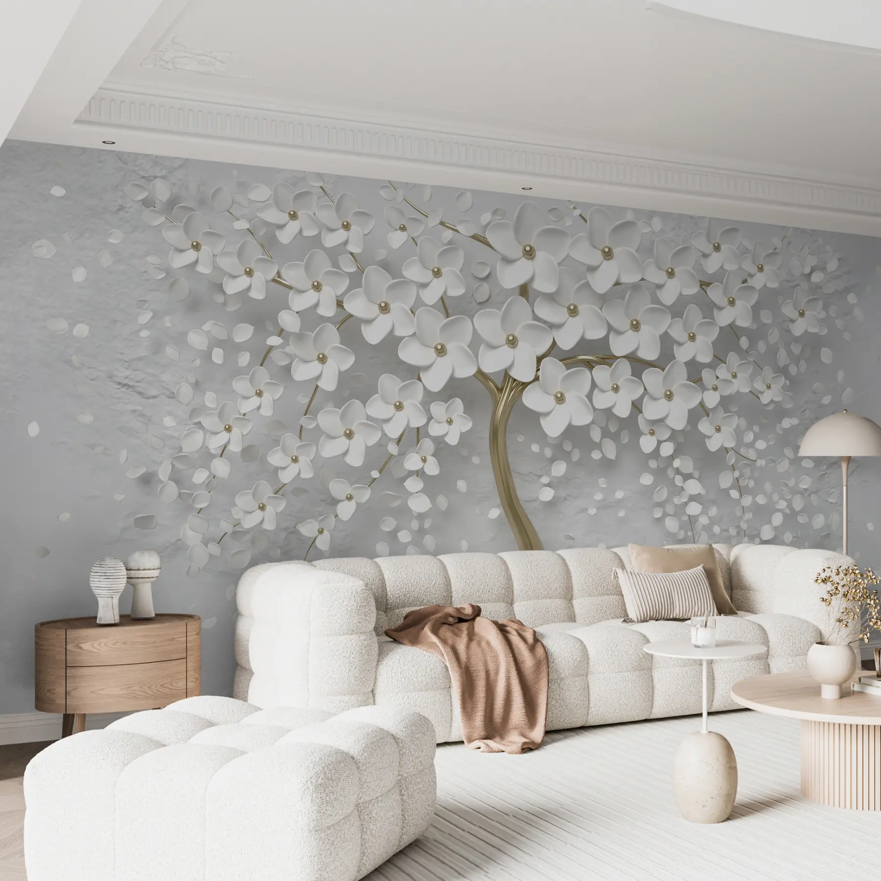 Carta da parati 3D Fiori Un albero con piccoli fiori n. u37065d3