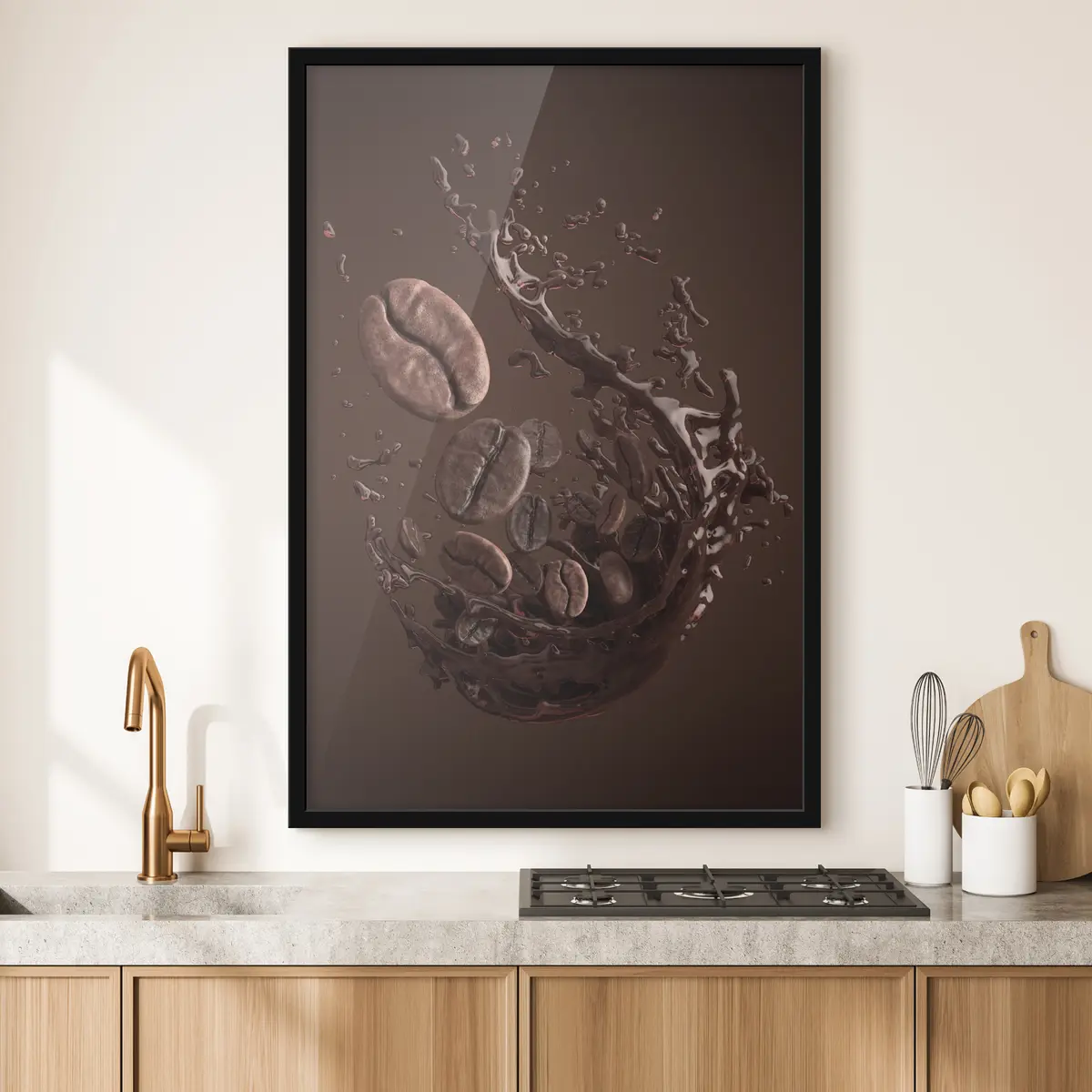 Poster I chicchi di caffè che fanno il botto f37176