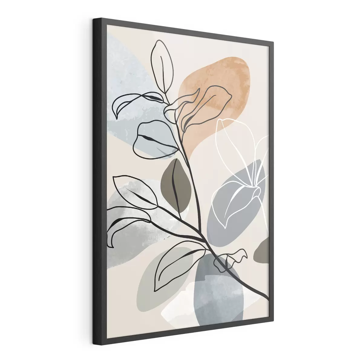 Poster Line art elegante con forme colorate f36817
