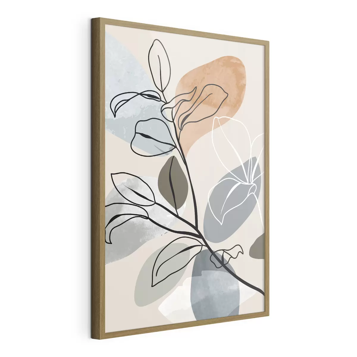 Poster Line art elegante con forme colorate f36817