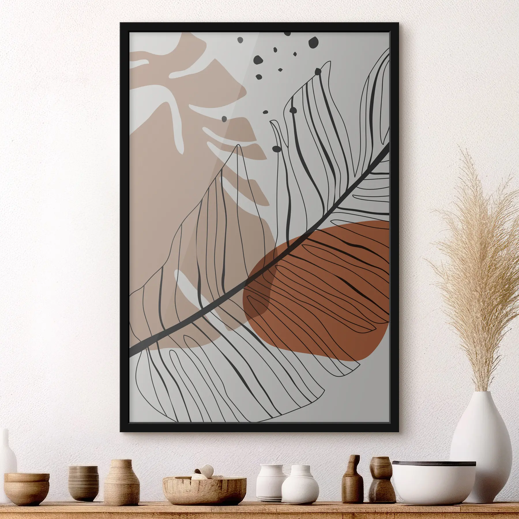 carta da parati Forme astratte e linee delicate si uniscono nr. f37029