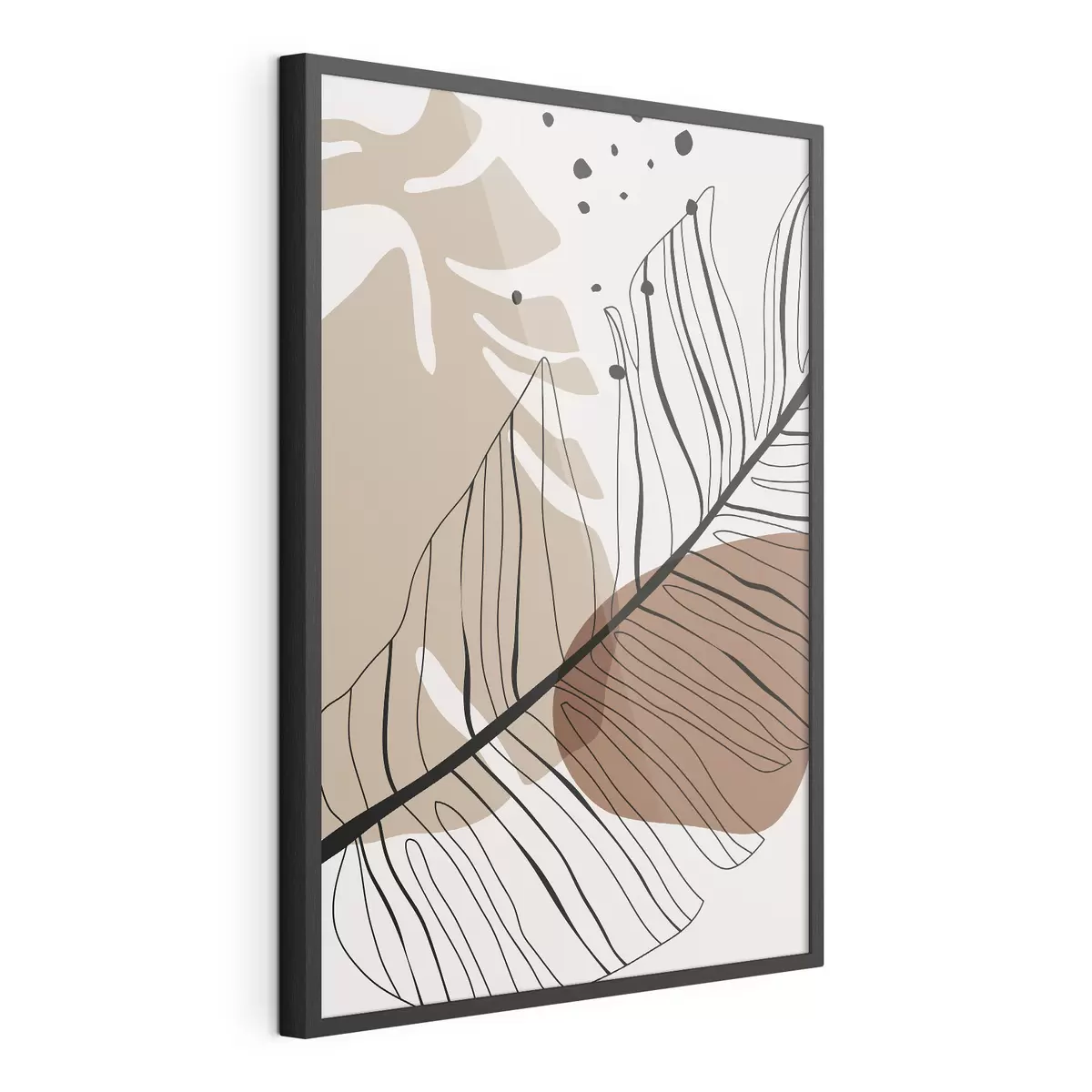 Poster Forme astratte e linee delicate si uniscono f37029