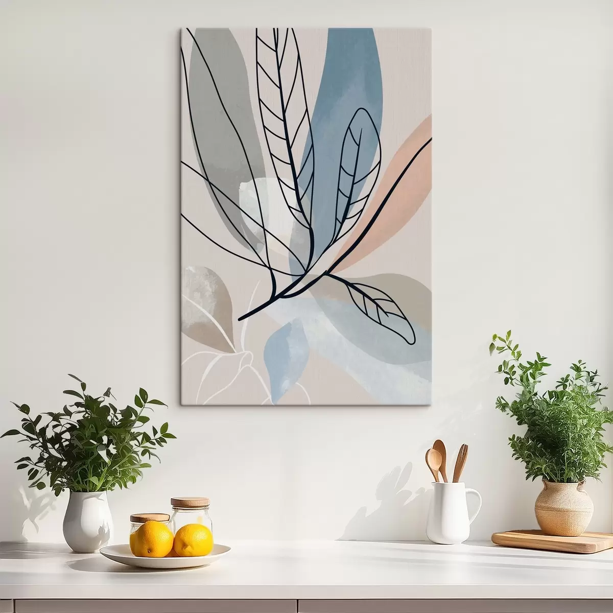 carta da parati Foglie eleganti dai colori tenui nr. s37053