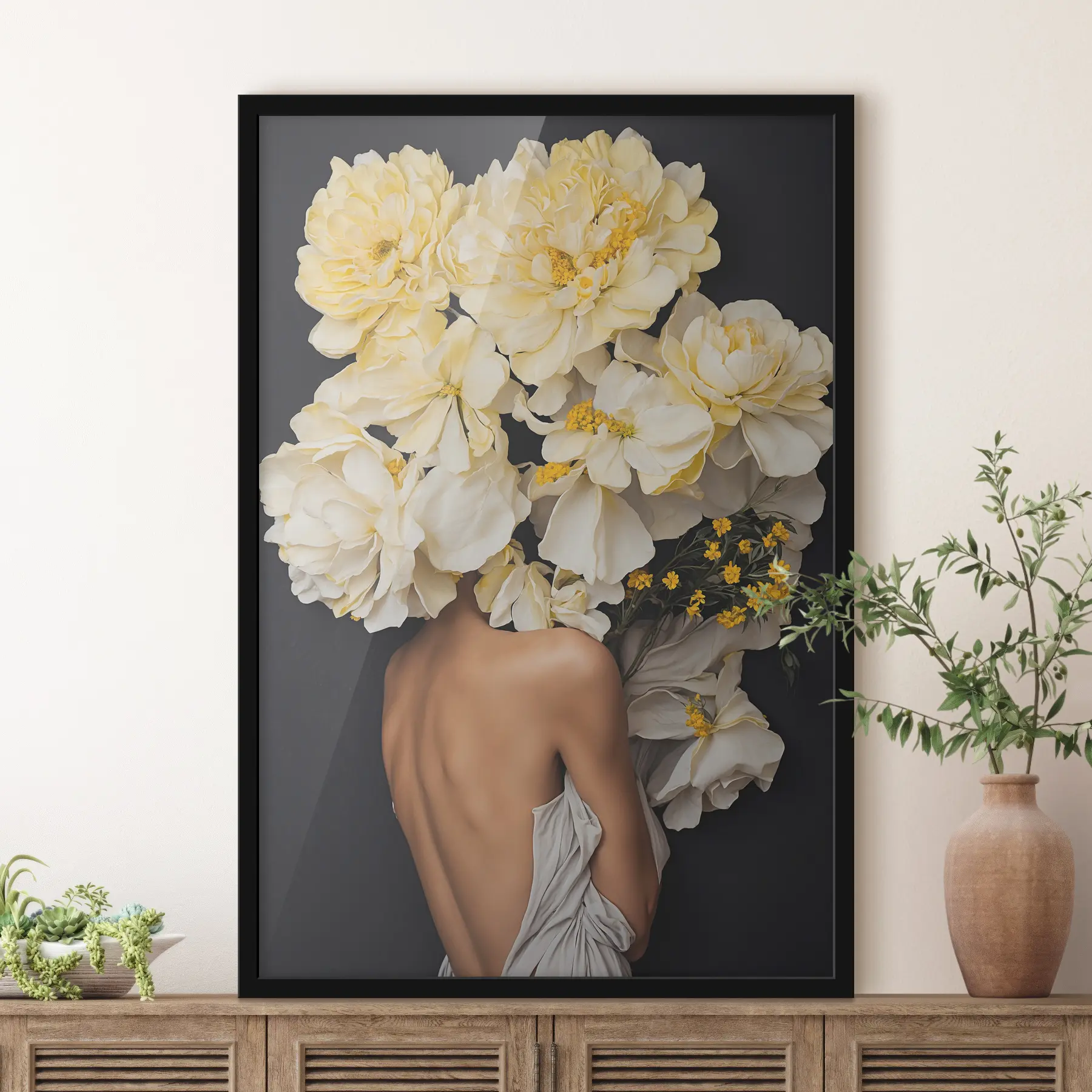 carta da parati Eleganza floreale in un morbido abbraccio nr. f37162