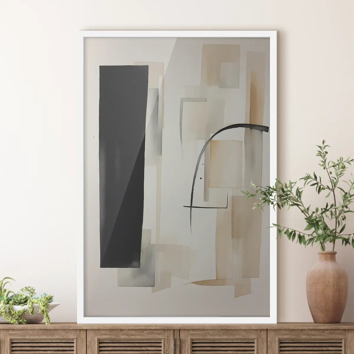 Poster Toni e forme astratte in armonia f37170