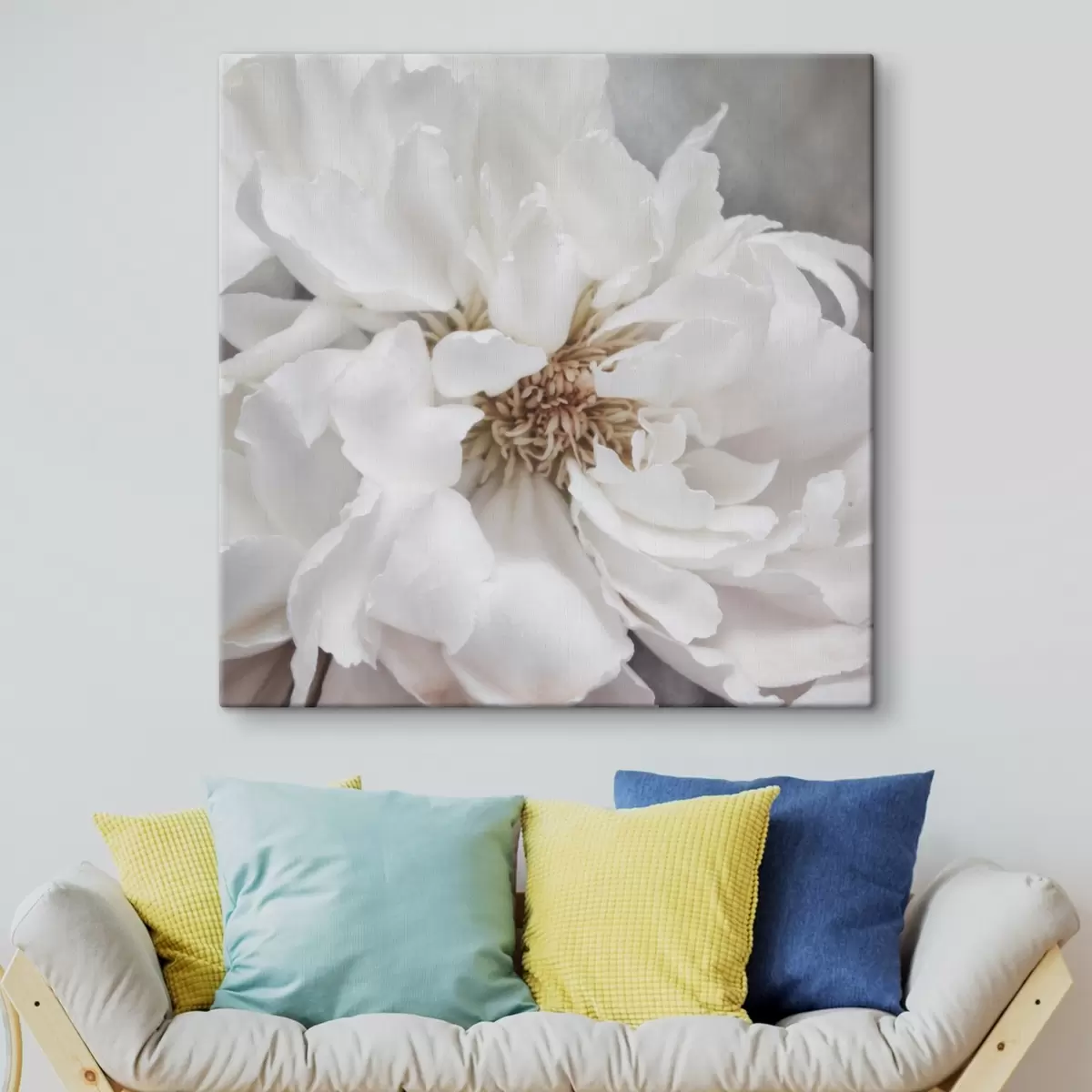 carta da parati Elegante fioritura bianca in luce soffusa nr. s37161