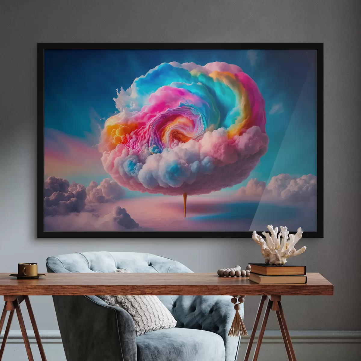 Poster Nuvole vibranti volteggiano nel cielo f36698