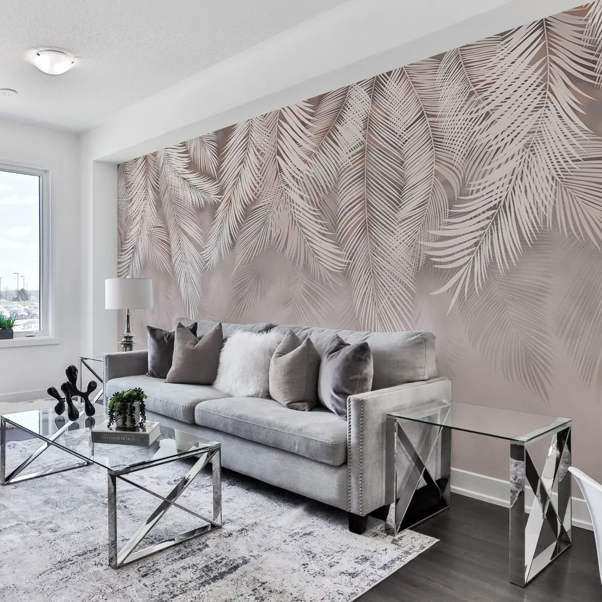 carta da parati Delicate foglie cadenti nr. u48556v5d2