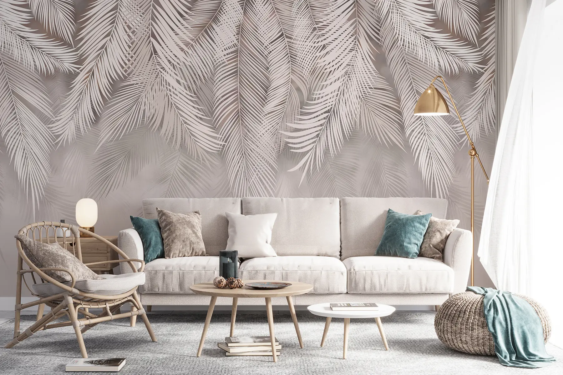 Carta da parati Tropici della Foresta Delicate foglie cadenti n. u48556v5d2