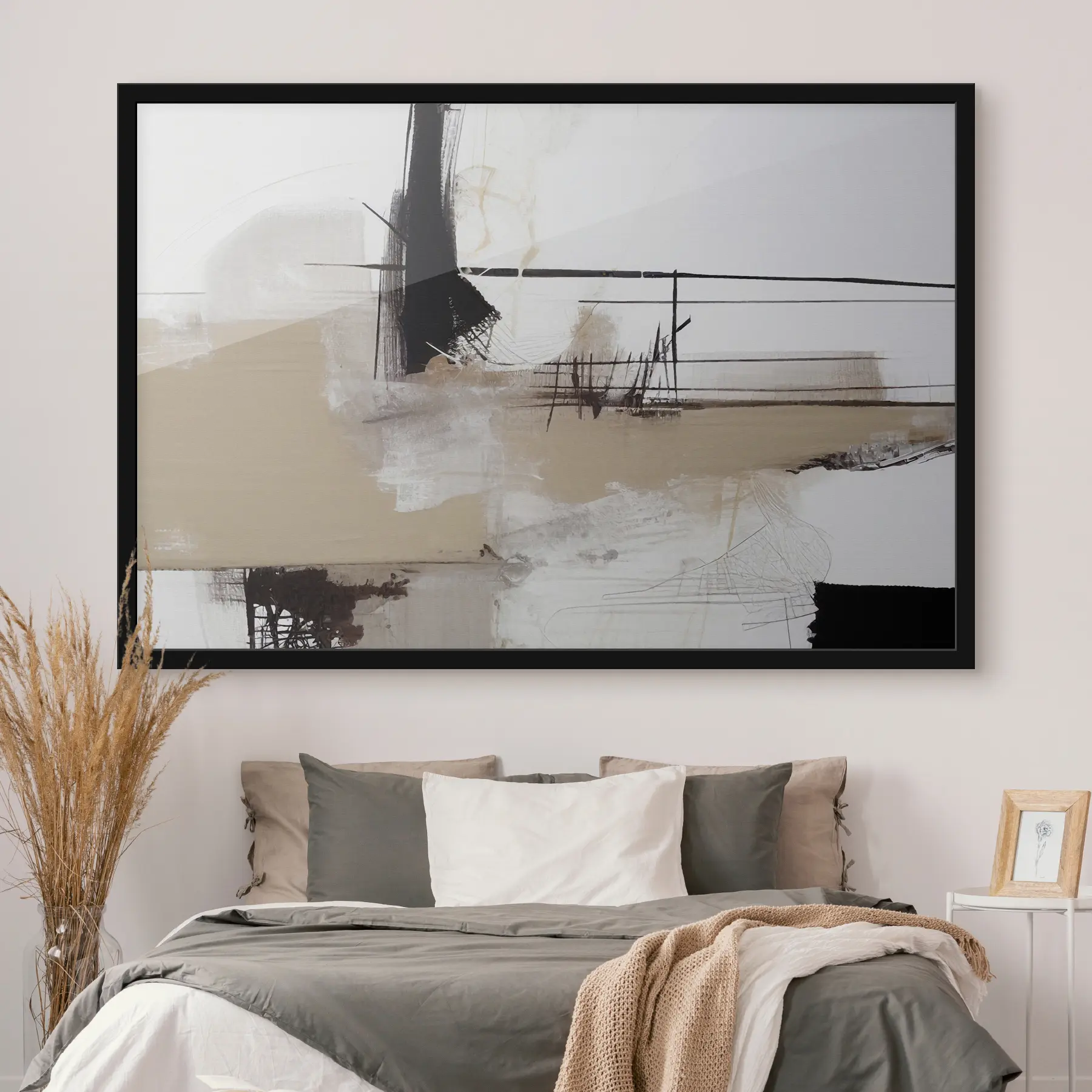 carta da parati Linee astratte e tonalità della terra si scontrano nr. f37067