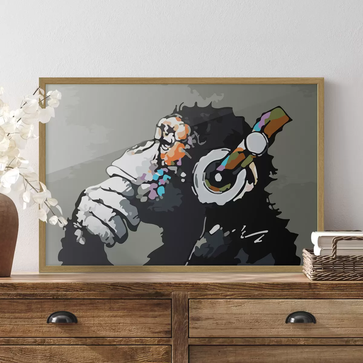 Poster Pensare profondamente con le cuffie f37269