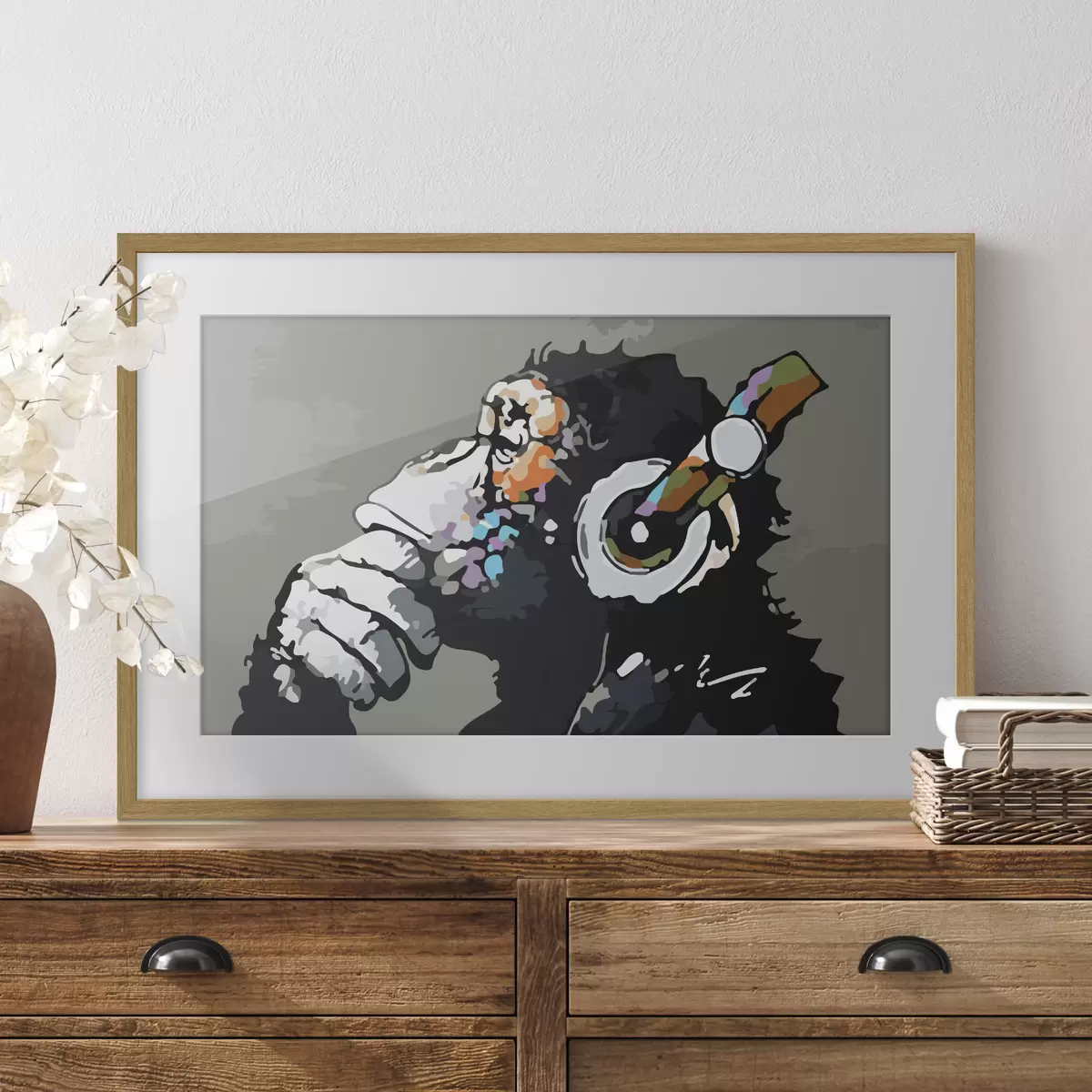 Poster Pensare profondamente con le cuffie f37269