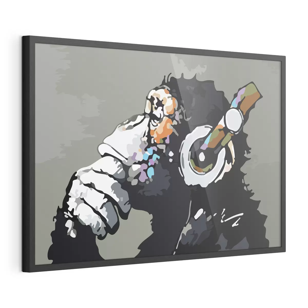 Poster Pensare profondamente con le cuffie f37269