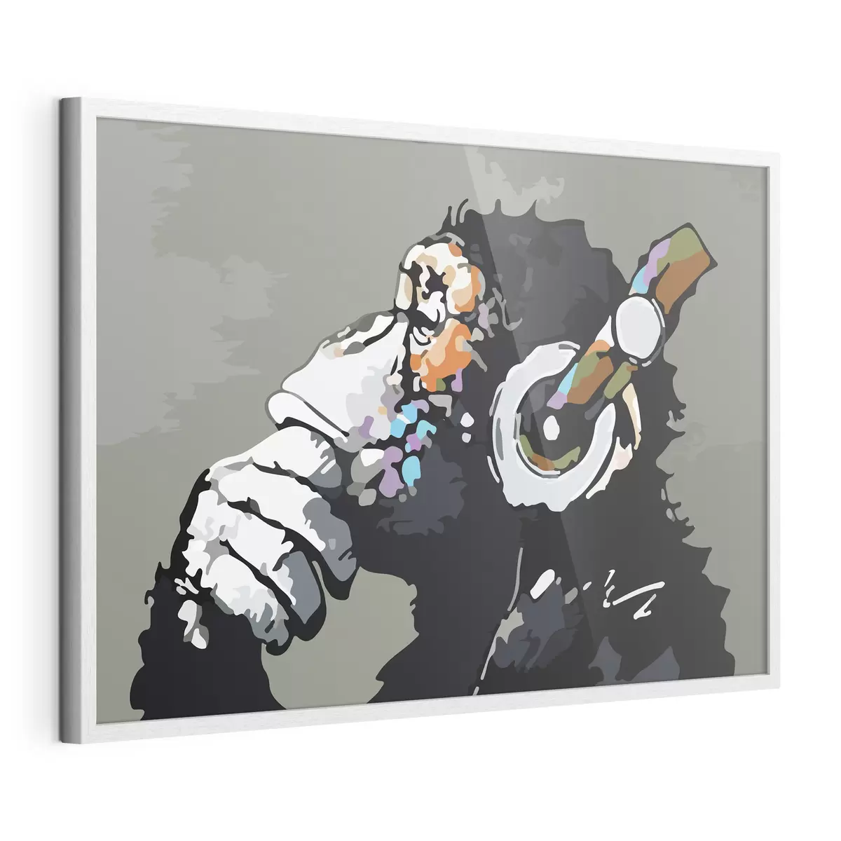 Poster Pensare profondamente con le cuffie f37269